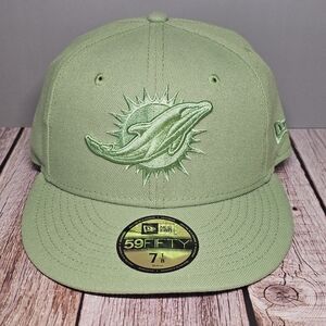 New Era Light Green 59FIFTY Miami Dolphins